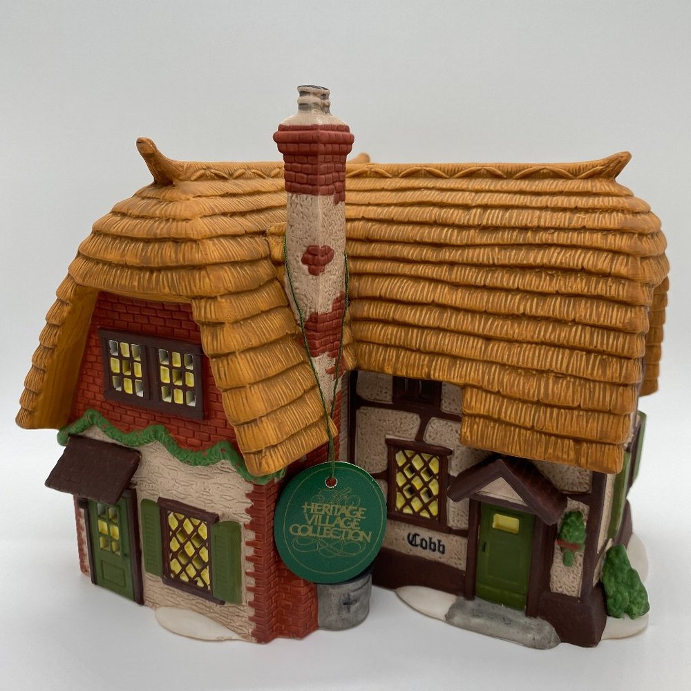 Vintage, Dickens' Village Series "Cobb Cottage," In Original Box